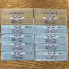 ゼビオホールディングス 株主優待券 20%OFF券2枚 10%OFF券8枚