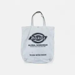 Dickies ディッキーズ キャンバス トートバッグ 大きめ A4 白 ロゴ