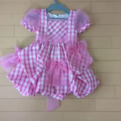 キッズ ドレス ピンク チェック柄 100cmのサムネイル