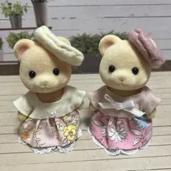ピンクワンピース　セット　シルバニアファミリー　服　ハンドメイド