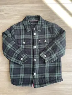TOMMY グリーン　ブラックチェック アウター90cm