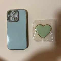 iPhone14pro用ケース ハート型グリップ付き