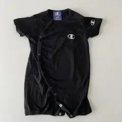 Champion 半袖ロンパース 黒 60-70cm