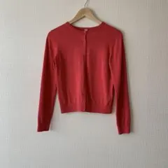 【美品】UNIQLO UVカットスーピマコットンクルーネックカーディガン（長袖）