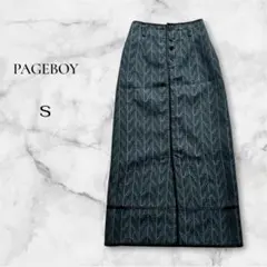 【ページボーイ】PAGEBOY 幾何学模様 ストレートロングスカート Sサイズのサムネイル