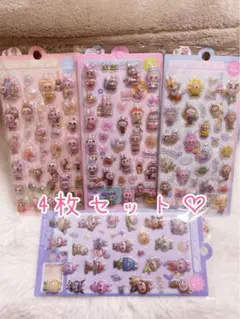 (2) ラブブ LABUBU ボンボンドロップシール 4枚セット