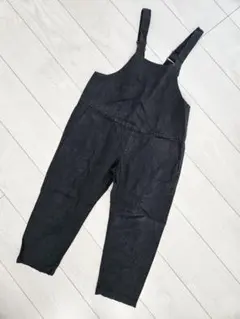 Fabriq Report キッズ　サロペット　黒　 130　綿麻