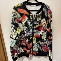 RAGOUT 総柄 ジャケット ブルゾン マルチカラー ジップアップ LL