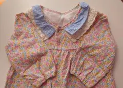 ブランシェス　小花柄カバーオール　スタイ　70cm