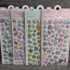 4枚セット オーロラカラー ドロップシール
