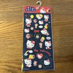 ハローキティ デニム ステッカー キュートモデル