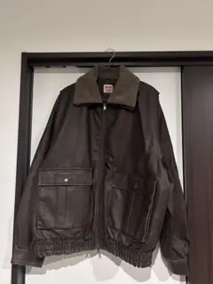 CIAOPANIC 襟切り替え 2way ヴィンテージレザーブルゾン