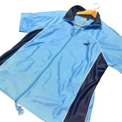 《値下げ交渉歓迎》プーマ　半袖ジャージ　水色　メンズ　Lサイズ　PUMAのサムネイル
