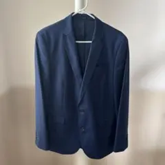 美品ネイビー テーラードジャケット 2つボタン