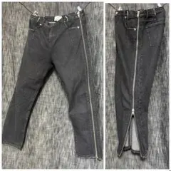 3.1 Philip Lim サイドジップ　TALON 再構築ブラックデニム　黒のサムネイル