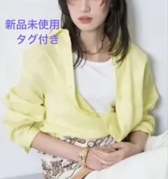新品未使用　INDIVI 接触冷感　2WAY カシュクールリネンシャツのサムネイル