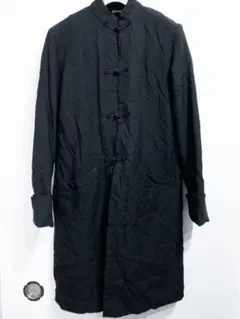 最終値下げブラックコムデギャルソン　チャイナロングジャケット　XL 最終値下げブラックコムデギャルソン チャイナロングジャケット