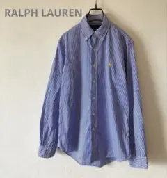 RALPH LAUREN 長袖ストライプシャツ　ボタンダウン