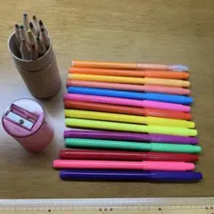 カラーペン 色鉛筆 鉛筆削り セットのサムネイル