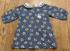 miffy 花柄 ワンピース 青 80cmのサムネイル
