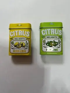海外ミント缶　Citrus Delights　空き缶　2個