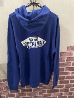 VANS フード付きパーカー XL 青　※お値下げ不可