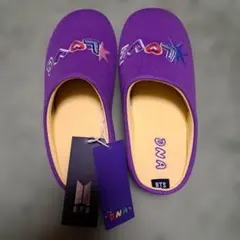 BTS DNA 紫色スリッパ