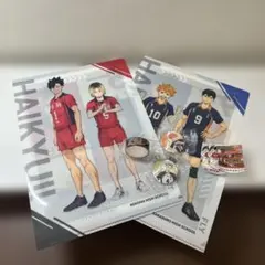 【ハイキュー！！】くら寿司　クリアファイル、缶バッジ、マスキングテープセット