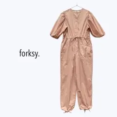 forksy. フォルクシー パフスリーブ ジャンプスーツ オールインワン 春秋