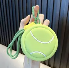テニスボール型 シリコン コインケース 部活 キーホルダー 小物入れ テニスのサムネイル