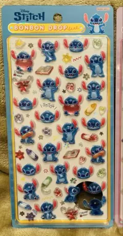 【正規品】ボンボンドロップシール　スティッチ らくがき