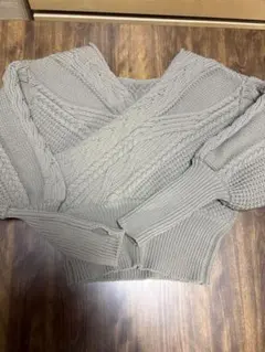 再値下げETRE TOKYO 2wayカーキニット