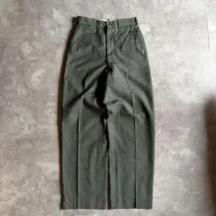 50s ミリタリー トラウザーズ カーキ W28 軍パン ヴィンテージ ワイド