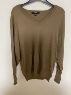 匿名発送 ユニクロ エクストラファインメリノリラックスフィットVネックセーター