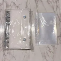 シール帳 クリアバインダー A6 リフィル10枚セット ブルー 水色