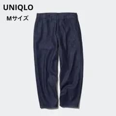美品 ユニクロ ワイドテーパードジーンズ インディゴ Mサイズ 475595