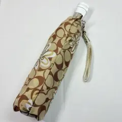 COACH コーチ　シグネチャー　フラワー　晴雨兼用ワンタッチ折りたたみ傘