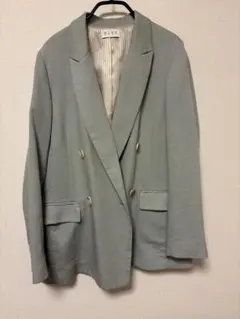 PLST ペールブルー ダブルブレスト テーラードジャケット