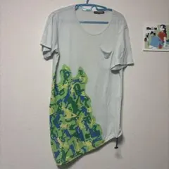 FRAPBOIS アシンメトリー切替Tシャツ 水色のサムネイル