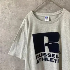 RUSSELL ATHLETIC Tシャツ フェルト風プリント2XLサイズ 灰