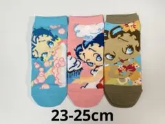 【Ａ】ベティ　Betty Boop 靴下　ソックス　3足　23-25cmのサムネイル
