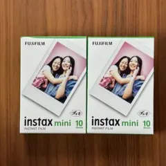 【箱だけ開封済み】チェキフィルム instax mini 10枚入り×2個