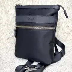 極美品 タケオキクチ グレール ショルダー バッグ　日本製 黒 ナイロン レザーのサムネイル