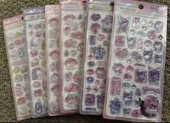 m**様 ぷくぷくシール 立体シール ボンボン サンリオ 6枚セット 在庫処分