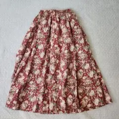 80年代タグ★ローラアシュレイ　ビンテージ　ロングスカート　ローズ