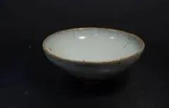 時代青色陶器製浅いボウル 直径約20cm