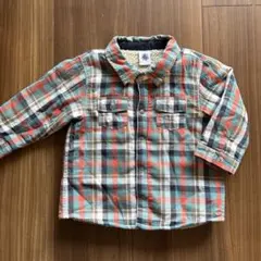 プチバトー チェック柄ジャケット 12m
