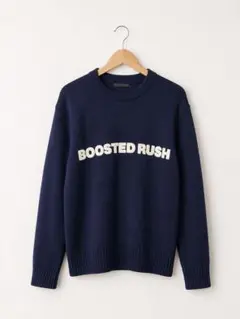 ZARA BOOSTED RUSH ニットセーター Mサイズ ネイビーのサムネイル