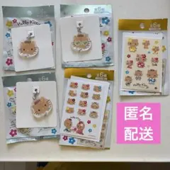 セリア　ダイソー　日焼け　ハローキティ アクリルミニチャーム　シール　5個セット