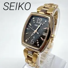 SEIKO セイコー ルキア 腕時計 電波ソーラー トノー　ダイヤ